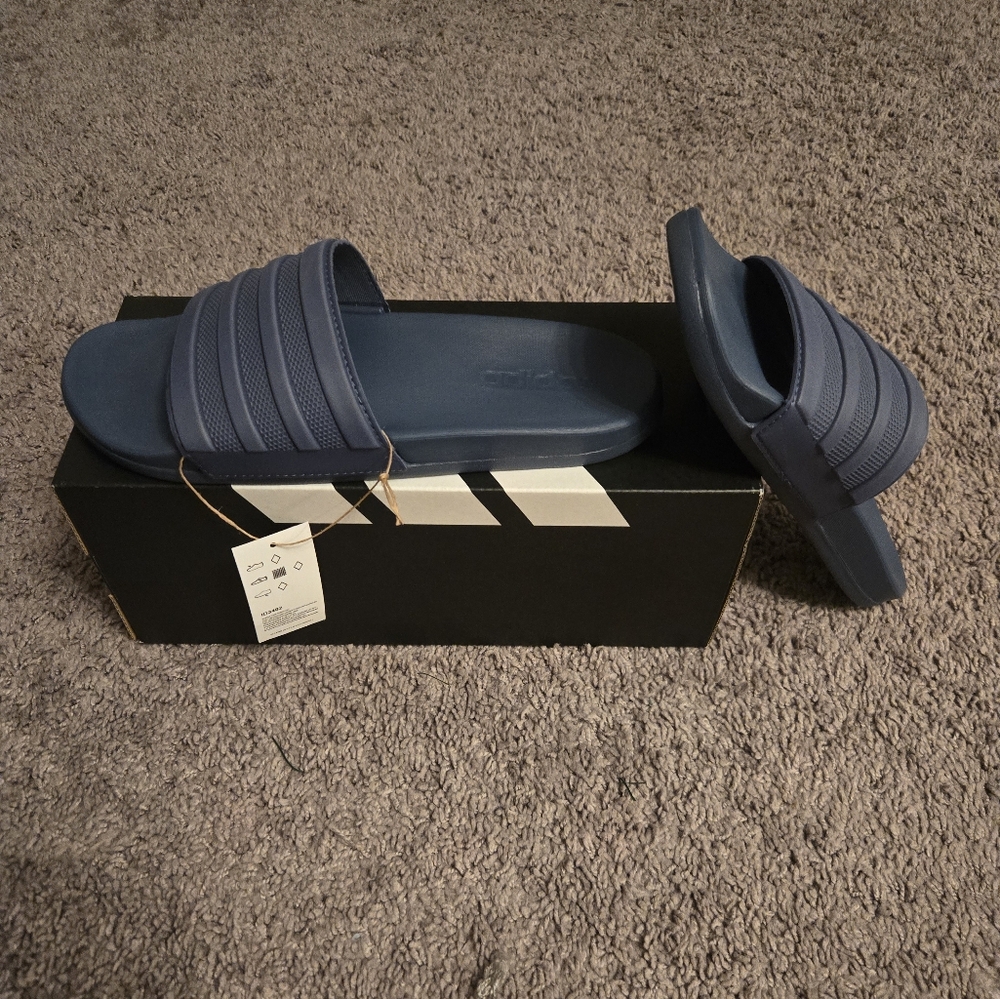Adidas Men's Navy Slide Sandals - NWT